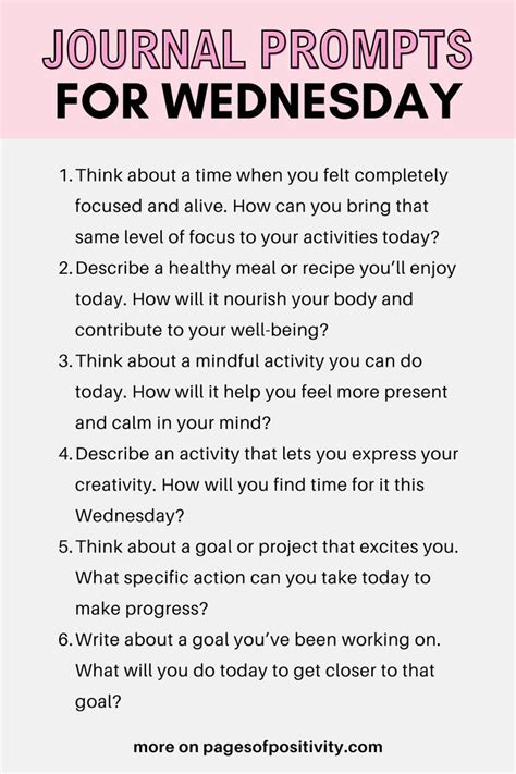 65 Creative Wednesday Journal Prompts to Inspire You.